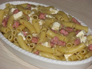 rigatoni al ciauscolo